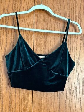 Velvet Cropped Cami Top